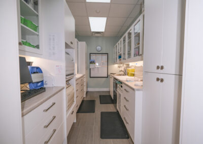 Dental prep and supplies clean area